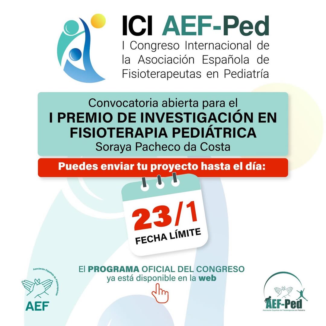 I Premio de Investigación en Fisioterapia Pediátrica Soraya Pacheco da Costa
