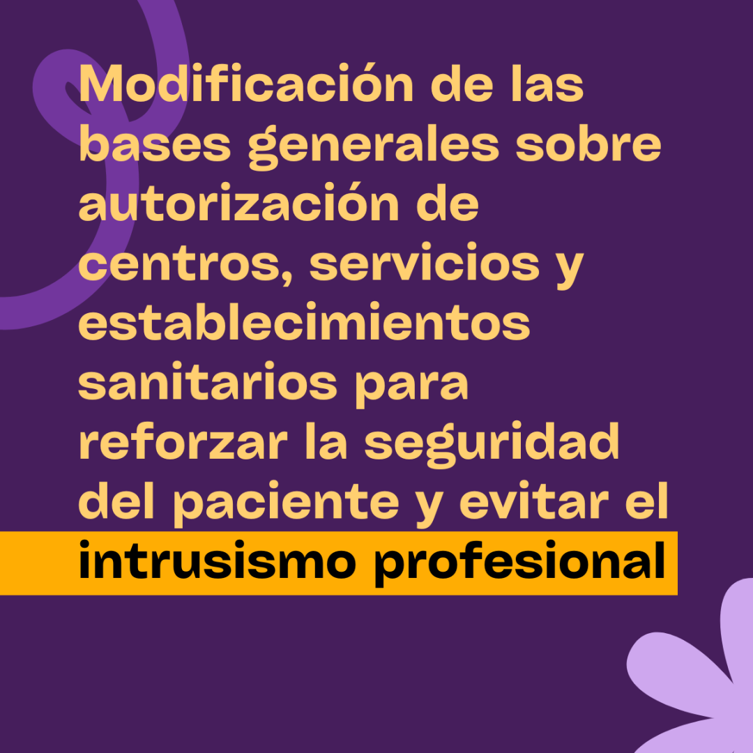 Modificación De Las Bases Generales Sobre Autorización De Centros, Servicios Y Establecimientos Sanitarios