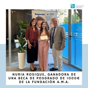 La Colegiada Nuria Rosique Recibe Una Beca De Posgrado De 1000€ De La Fundación A.M.A.