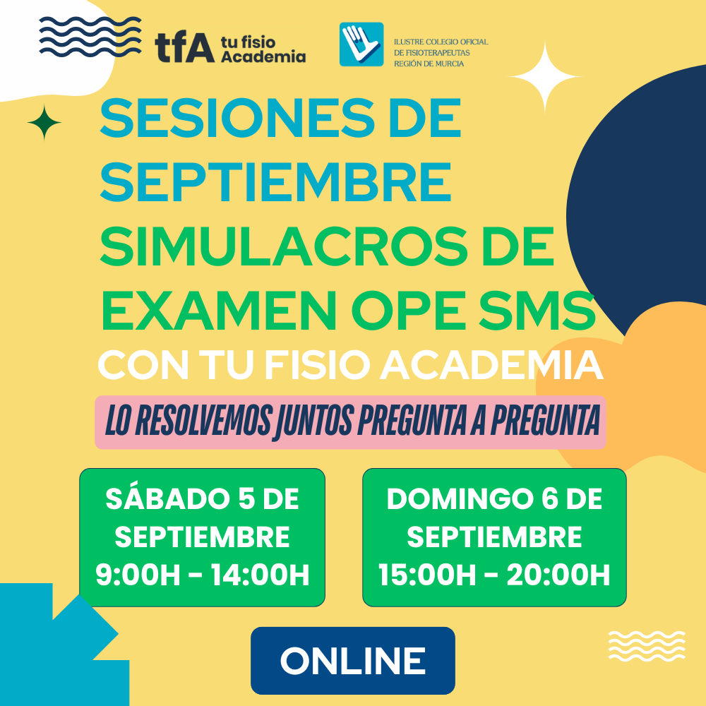 SESIONES DE SEPTIEMBRE – Simulacros de examen OPE SMS – 5 y 6 de septiembre de 2026