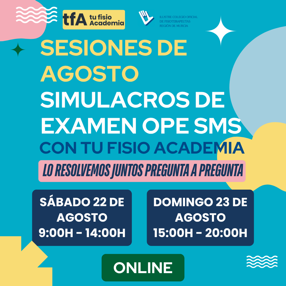 SESIONES DE AGOSTO – Simulacros de examen OPE SMS – 22 y 23 de agosto de 2026