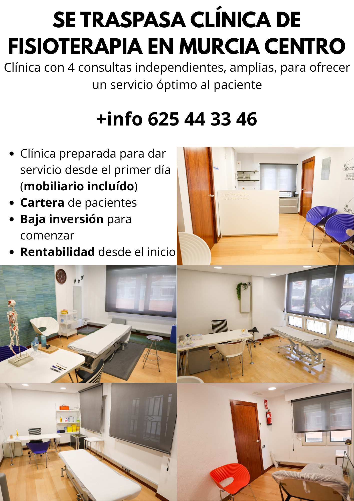 TRASPASO CLÍNICA EN EL CENTRO DE MURCIA